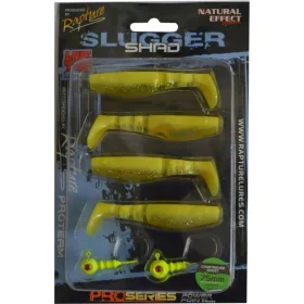   Rapture Slugger Shad Zestaw 7,5cm Chartreuse Duch 4+2db Zestaw Sztucznych Przynęt