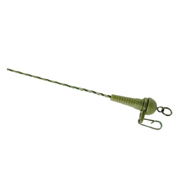 K-Karp DT Sleeve Rig 90cm Green Leadcore Leader with Safety Clip 2pcs