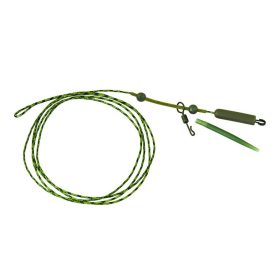   K-Karp DT Heli Rig 90cm Green Leadcore Leader with Safety Clip 2pcs