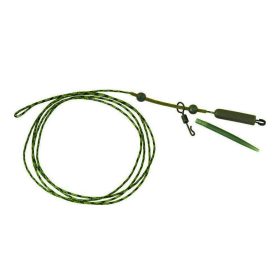   K-Karp DT Heli Rig 90cm Brown Leadcore Leader with Safety Clip 2pcs