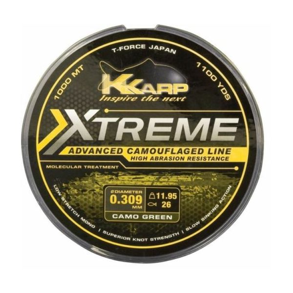 K-Karp Extreme Kamuflaż Chwastowy 1000m 0,28mm Monofilamentowa Żyłka Główna