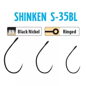   Trabucco Shinken Hooks S-35BL BN #4 Hak bezzadziorowy do obrotówek 10szt