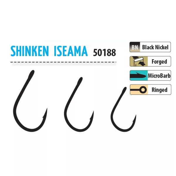 Trabucco Shinken Hooks Iseama W/R BN #6 Hak z oczkiem, z zadziorem 10szt