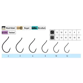   Trabucco Shinken Pint haczyk W/R BN #12 Haczyk z uszkiem, z zadziorem 10szt