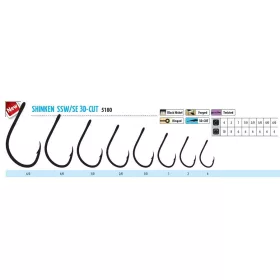   Trabucco Shinken Cut SSW S/E BN #2 Haczyk na drapieżniki 8szt