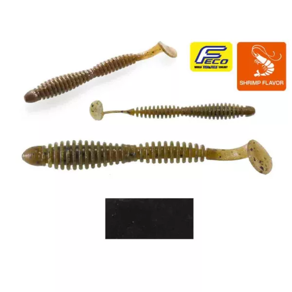 Tiemco Locoism Flexy Shad 7,6cm #000 Solid Black Przynęta z tworzywa sztucznego 9szt.