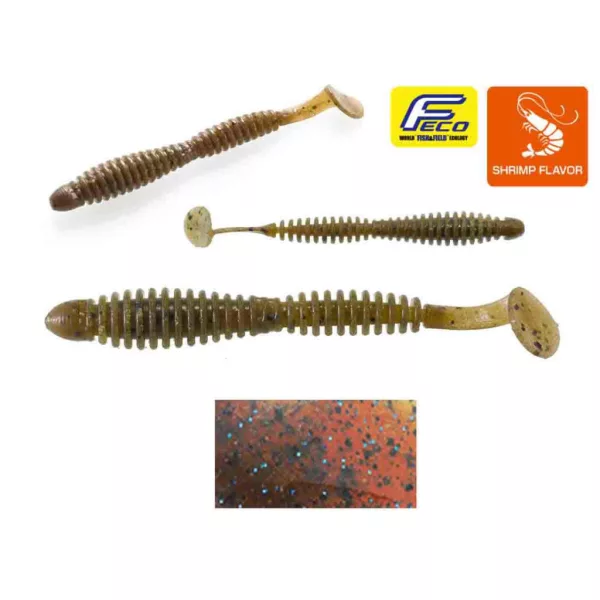 Tiemco Locoism Flexy Shad 7,6cm #133 GP/BK&BLF Przynęta plastikowa 9szt.