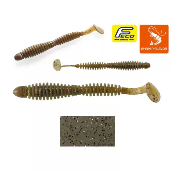 Tiemco Locoism Flexy Shad 7,6cm #160 Smoke/BK&SLF Przynęta z tworzywa sztucznego 9szt.