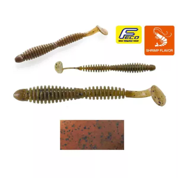Tiemco Locoism Flexy Shad 8.9cm #102 GP/BKF Plastic Bait 7pcs