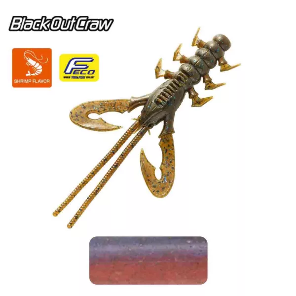 Tiemco Black Out Craw 10cm 002 Przynęta plastikowa 6 sztuk