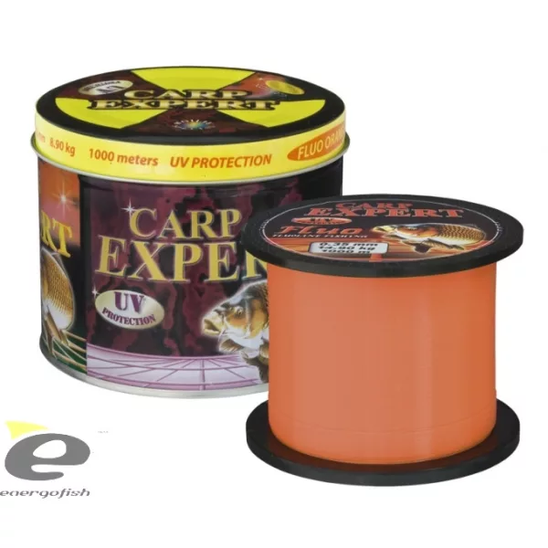 Żyłka Carp Expert UV Fluo Pomarańczowa 0,25Mm 1000M W metalowym pudełku