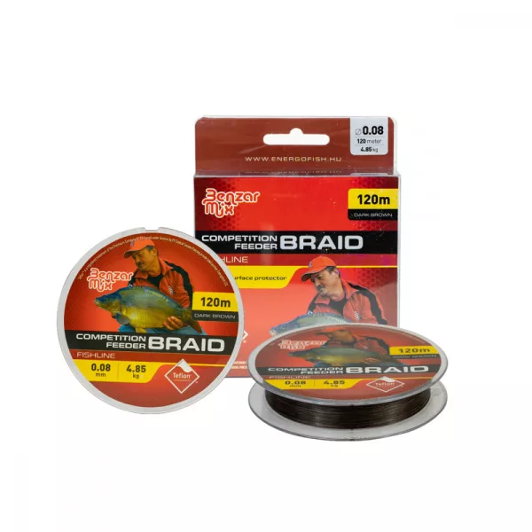 Żyłka Benzar Competition Feeder Braid 0,08Mm 4,85 Kg 120M Dark Brown