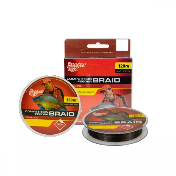 Żyłka Benzar Competition Feeder Braid 0,12Mm 7,89 Kg 120M Dark Brown
