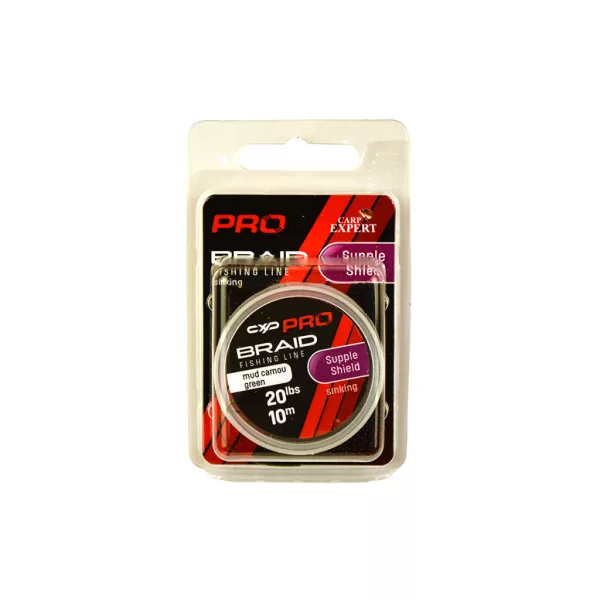 Carp Expert Pro Supple Shield Camou Green 30lbs Powlekana Tonąca Przypon 10m