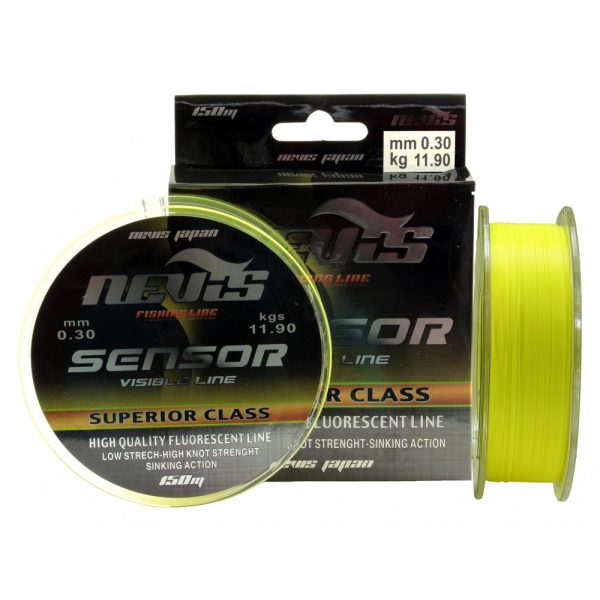 Nevis Sensor Fluo 600m 0.35mm Monofil żyłka główna-Fluo żółty