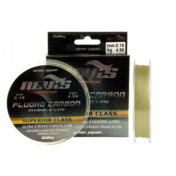 Nevis Fluoro Carbon 150m 0.18mm Monofilamentowa żyłka przyponowa-Przezroczysty