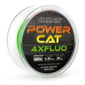   Nevis Powercat 4XFluo 200m 0,50mm Pleciona żyłka główna-Zielony