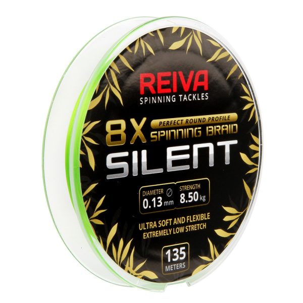 Reiva Reiva Silent 135m 0,10mm Plecionka główna-Fluo zielony