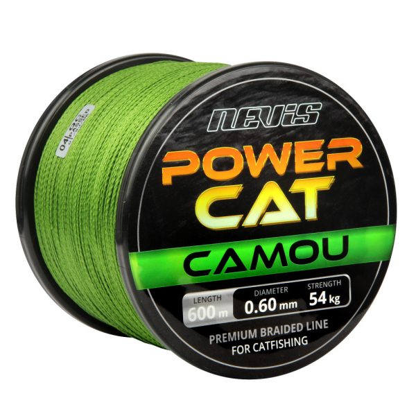 Nevis Powercat Pleciona żyłka 600m 0.45mm Pleciona żyłka główna-Camou