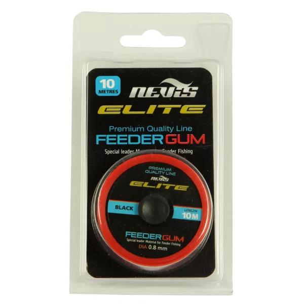 Mocna gumka feederowa NEVIS Elit Black 0.60mm 10m 4,5kg