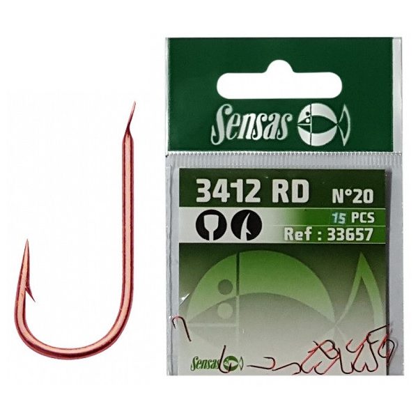 Sensas Feeling 3412 Różowy 18 Z łopatką, haczyk leszczowy z zadziorem 15szt