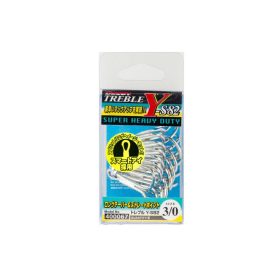   Decoy Y-S82 Super Heavy Duty #4/0 Haczyki z oczkiem z zadziorem, potrójne 6 szt.