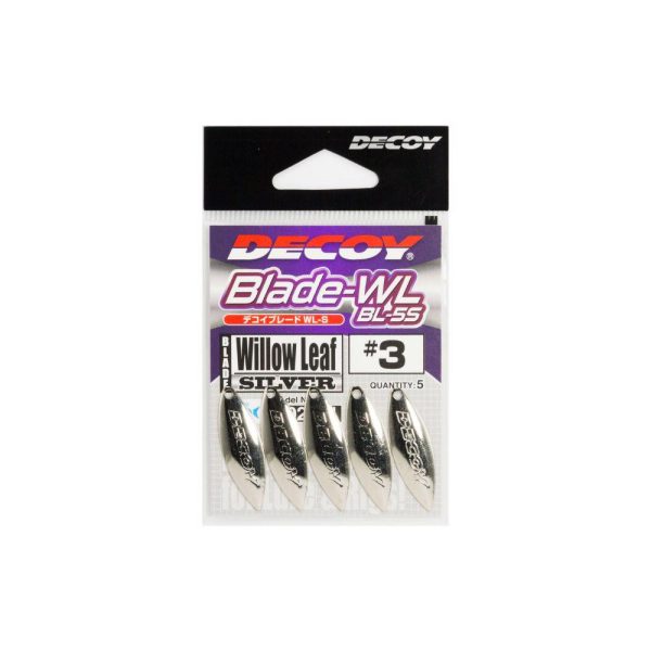 Decoy BL-5S Willow Leaf Silver 2 Ostrze Spinnera 5szt