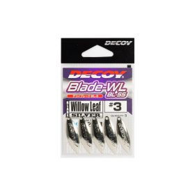 Decoy BL-5S Willow Leaf Silver 3 Spinner Blade 5pcs