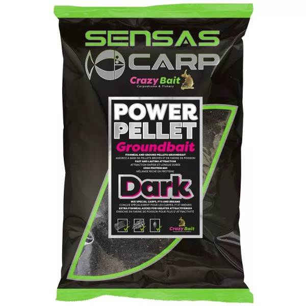 Sensas UK Power Pellet Ciemny Zanęta 2kg
