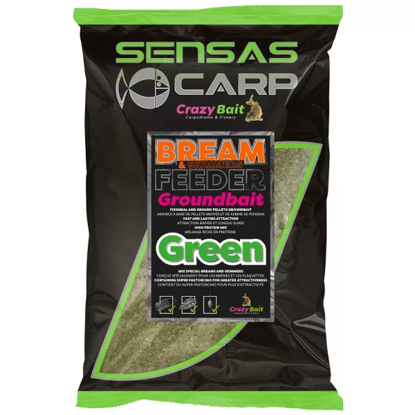 Sensas UK Karmnik leszczowy Zielony Zanęta 2kg