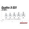 Decoy Quattro X-S51 #2 Eyed Barbed Quad Hook 6pcs