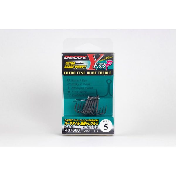 Decoy Y-F33F Extra Fine Wire #5 kotwiczka z oczkiem i zadziorem 6szt.