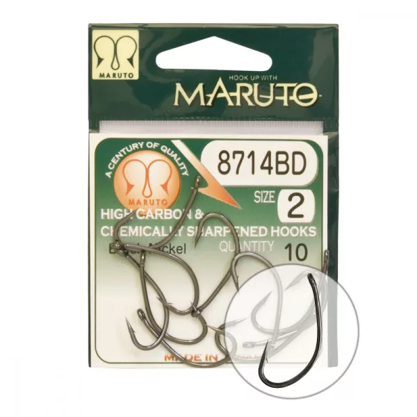 Maruto Haczyk 8714Bd Haczyki Karpowe Hc T.D.E.5° Zadziorowe Kute Czarny Nikiel 2