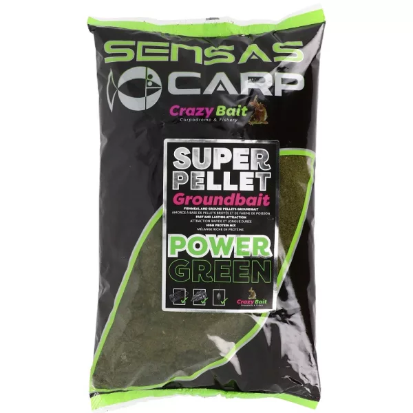 Sensas Super Pellet Szalony Zielony Zanęta 1kg