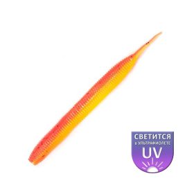   DS Sexy Worm 10,16cm Ognista cytryna 6 szt./opakowanie plastikowa przynęta