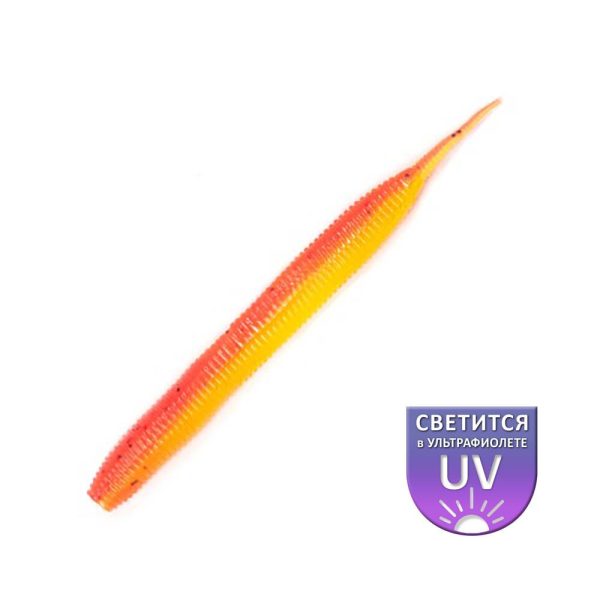 DS Sexy Worm 10,16cm Ognista cytryna 6 szt./opakowanie plastikowa przynęta