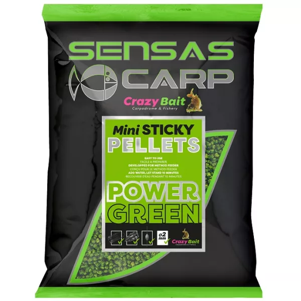 Sensas Pellet Mini Sticky Zielony Pellet Zanętowy 700gr
