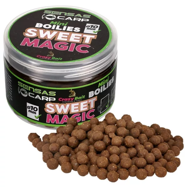 Sensas Mini Boilies Crazy Sweet Magic 10mm Kulki proteinowe haczykowe 80g