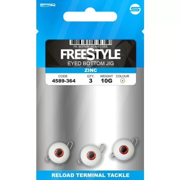 Spro FreeStyle Eyed Bottom Jigs Glow White 5g bottom jig