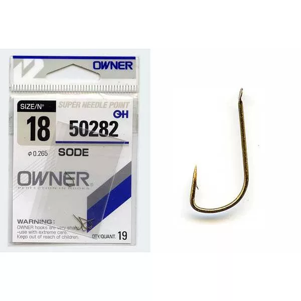 Owner Sode 50282 14 z zadziorem, z łopatką haczyk na leszcza 15 szt.