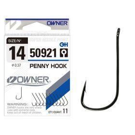   Owner 50921 Haczyk Penny Hook 14 z oczkiem i zadziorem 11szt.