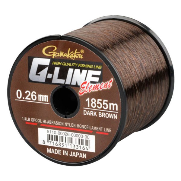 Gamakatsu G-line Element Brązowy 755m 0.40mm Żyłka główna monofilowa-Brązowy