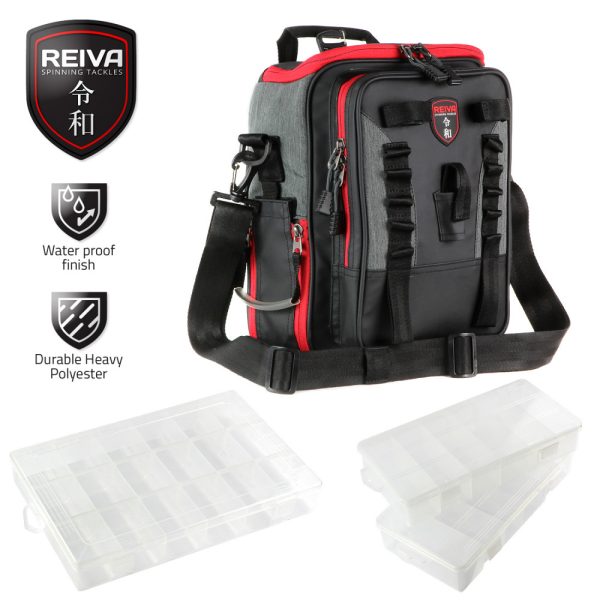 Reiva Torba spinningowa 25x30x15cm z 3 pudełkami Torba spinningowa