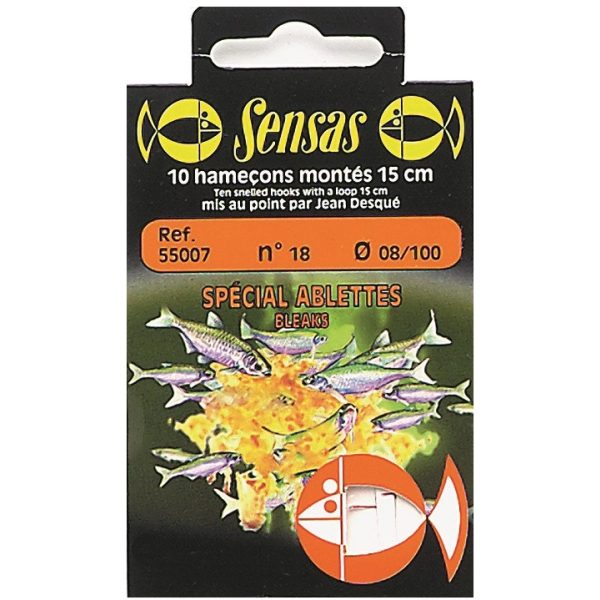 Sensas Special Bleak 15cm 0,08mm 22 Przypon monofilamentowy z haczykiem 10 szt.