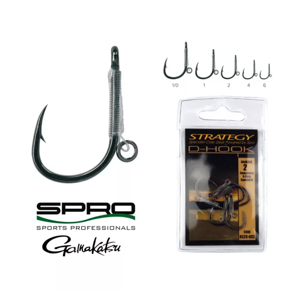 Carp Academy Haczyk teflonowy XS-5 Czarny 8 10szt/opakowanie Z oczkiem Z zadziorem Haczyk karpiowy