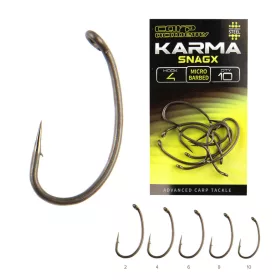   Carp Academy Karma SnagX 4 z oczkiem, haczyk z zadziorem 10szt