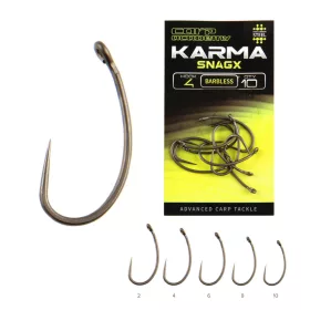   Carp Academy Karma SnagX 10 z oczkiem, haczyk bezzadziorowy 10szt
