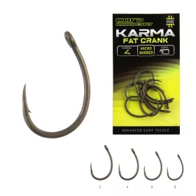   Carp Academy Karma Fat Crank 8 z oczkiem, haczyk z zadziorem 10szt