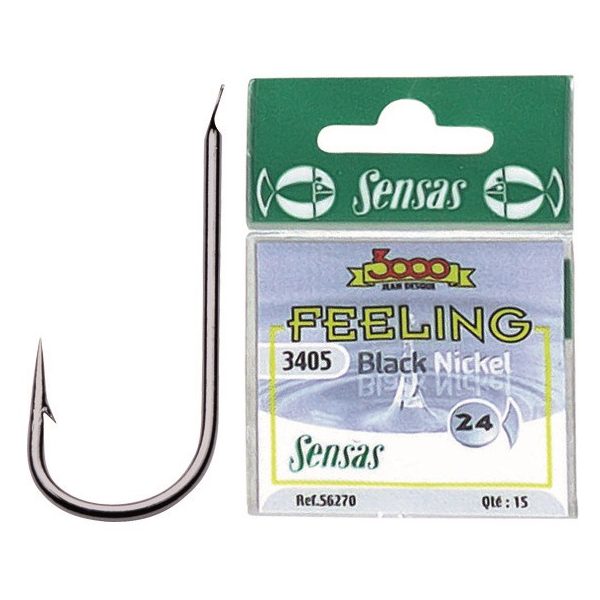 Sensas Feeling 3405 Czarny Haczyk na Leszcze z Zadziorem Rozmiar 14 15szt