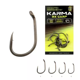   Carp Academy Karma RX Carp 8 Haczyk Bojowy z Oczkiem i Zadziorami 10szt.